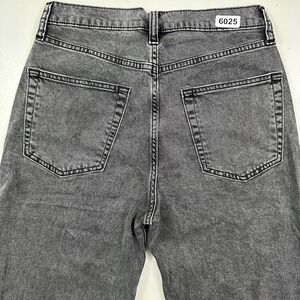 Gap '90s Loose High Rise Jeans Denim Washed Black Gray Women 27 4S‎ Straight Leg